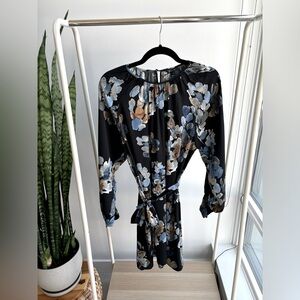RW&CO  |  Floral Long Sleeve Midi Dress Size L